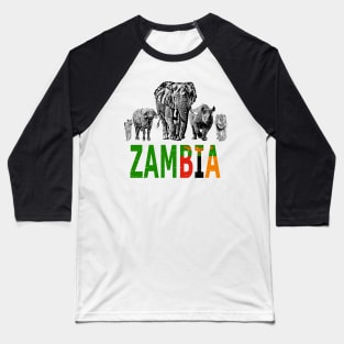 Big Five of Zambia for Wildlife Fans Baseball T-Shirt